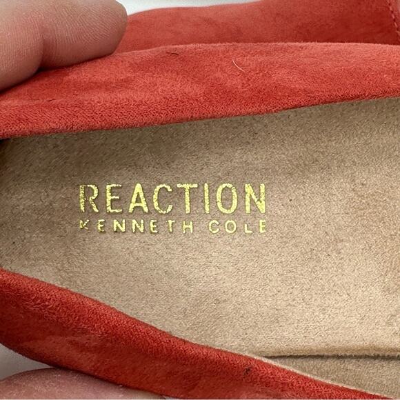 Kenneth Cole Fay Sneaker Slip On Wedge Nautical - ORANGE & WHITE - Picture 6 of 8